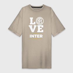 Футболка женская-платье Inter Love Classic, цвет: миндальный