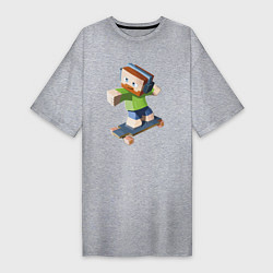 Женская футболка-платье Minecraft Skater Video game