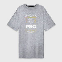 Футболка женская-платье PSG FC 1, цвет: меланж