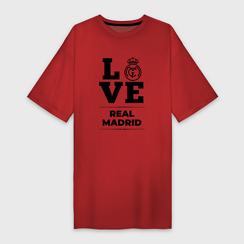 Женская футболка-платье Real Madrid Love Классика / Красный – фото 1