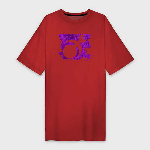 Женская футболка-платье Знак Слаанеш пятно / Красный – фото 1