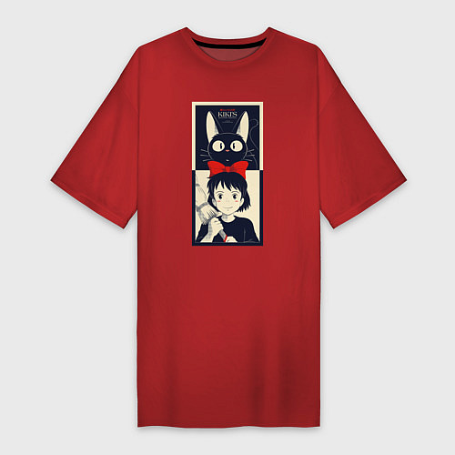 Женская футболка-платье Kiki Service / Красный – фото 1