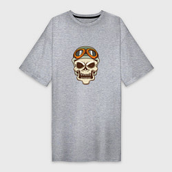 Женская футболка-платье Biker - Skull