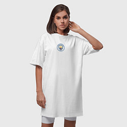 Футболка женская-платье Manchester City Champions сезон 20212022, цвет: белый — фото 2