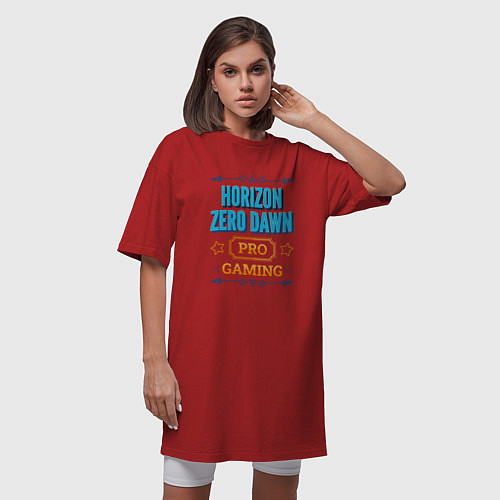Женская футболка-платье Игра Horizon Zero Dawn PRO Gaming / Красный – фото 3