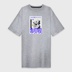 Женская футболка-платье Гипсовая голова Давида с иероглифами