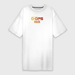 Женская футболка-платье Critical ops копс