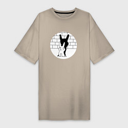 Женская футболка-платье Зайчик и его Тень Rabbit Shadow