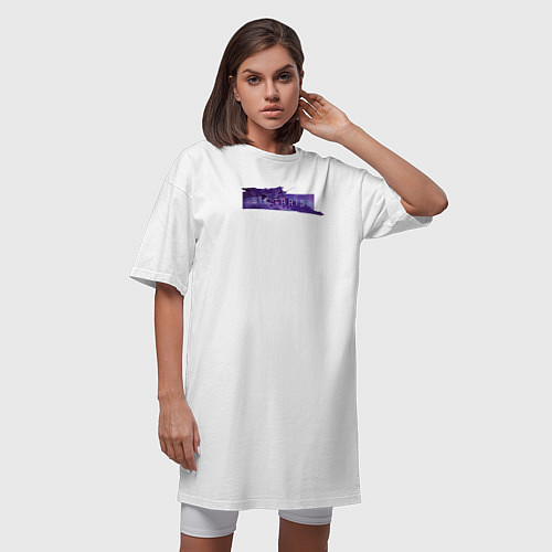 Женская футболка-платье TRD Space Endless flight Бесконечный полёт / Белый – фото 3