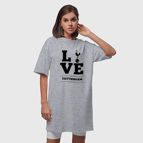 Женская футболка-платье Tottenham Love Классика / Меланж – фото 3