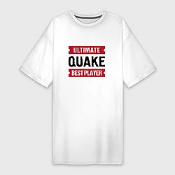 Женская футболка-платье Quake: таблички Ultimate и Best Player
