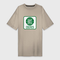 Футболка женская-платье Bos Celtics, цвет: миндальный