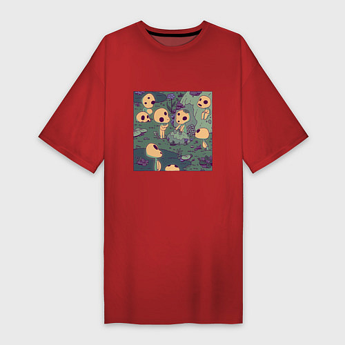 Женская футболка-платье Kodama - playtime / Красный – фото 1