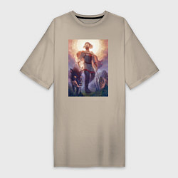 Женская футболка-платье Солнечный бог Сварог