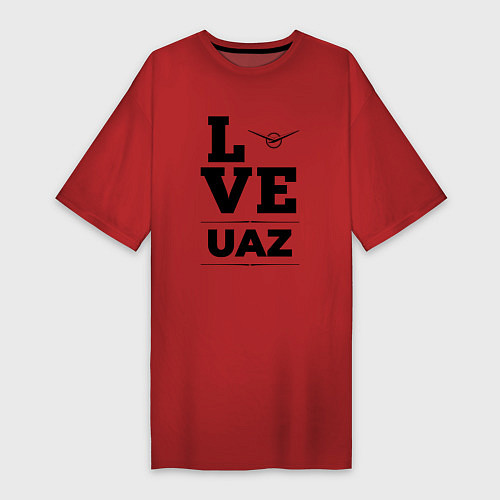 Женская футболка-платье UAZ Love Classic / Красный – фото 1