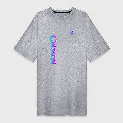 Женская футболка-платье Chaoseum Neon logo