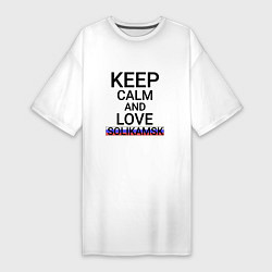 Женская футболка-платье Keep calm Solikamsk Соликамск