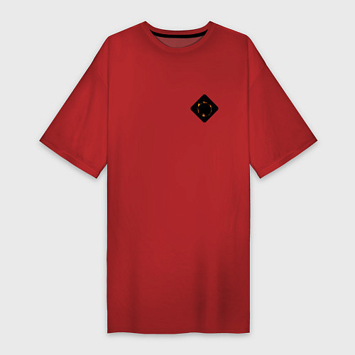 Женская футболка-платье Знак Тьмы из Dark Souls - мини / Красный – фото 1