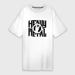 Женская футболка-платье Heavy metal