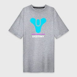 Женская футболка-платье Символ Destiny в неоновых цветах