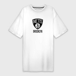 Женская футболка-платье Бруклин Нетс NBA