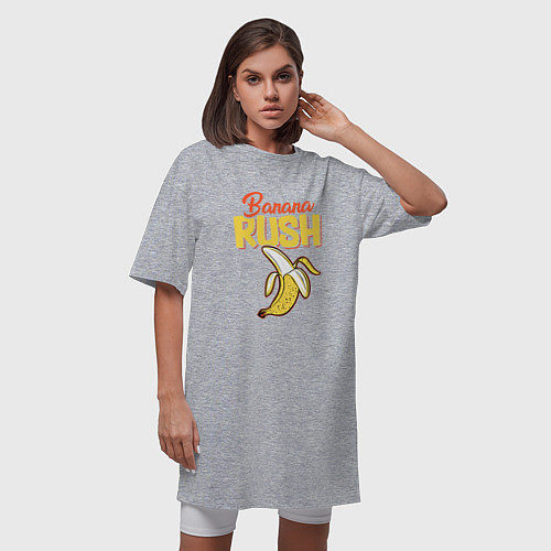 Женская футболка-платье Banana rash / Меланж – фото 3