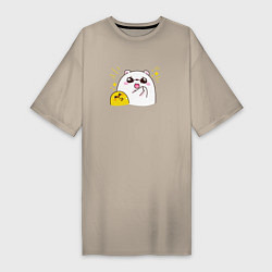 Женская футболка-платье Цыпа и медведь