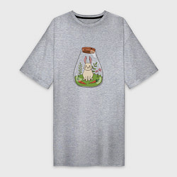 Женская футболка-платье The hare in the flask