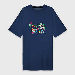 Женская футболка-платье Go-Go Аппликация разноцветные буквы
