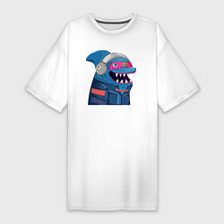 Женская футболка-платье Борзый кульный акулёныш