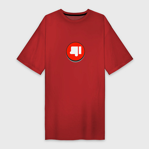 Женская футболка-платье Дизлайк Пин Бравл Старс / Красный – фото 1