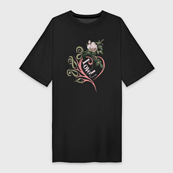 Женская футболка-платье Роза для любимой love u