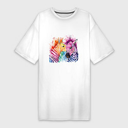 Женская футболка-платье Zebras