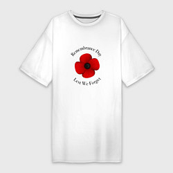 Женская футболка-платье Remembrance day lest we forget