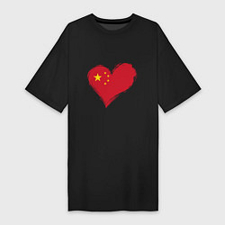 Женская футболка-платье Сердце - Китай