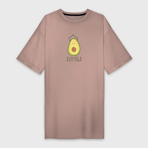 Женская футболка-платье AVOYOGA / Пыльно-розовый – фото 1