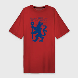 Футболка женская-платье FC Chelsea Lion, цвет: красный