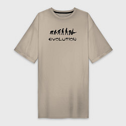 Женская футболка-платье Эволюция в дзюдо
