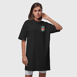 Футболка женская-платье Ливерпуль Логотип, цвет: черный — фото 2