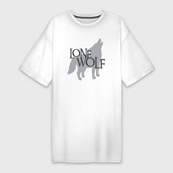 Женская футболка-платье LONE WOLF одинокий волк