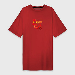Футболка женская-платье Circus Stray Kids, цвет: красный