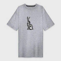 Женская футболка-платье White-Black Rabbit