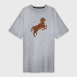 Женская футболка-платье Стимпанк-лошадь