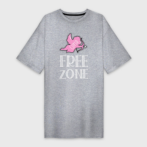 Женская футболка-платье Cupid free zone / Меланж – фото 1