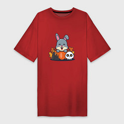 Женская футболка-платье Rabbit halloween