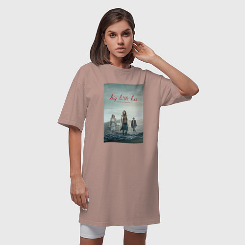 Женская футболка-платье Big Little Lies / Пыльно-розовый – фото 3