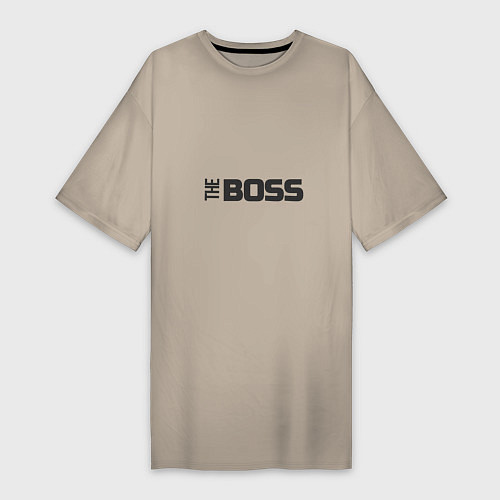 Женская футболка-платье THE BOSS / Миндальный – фото 1