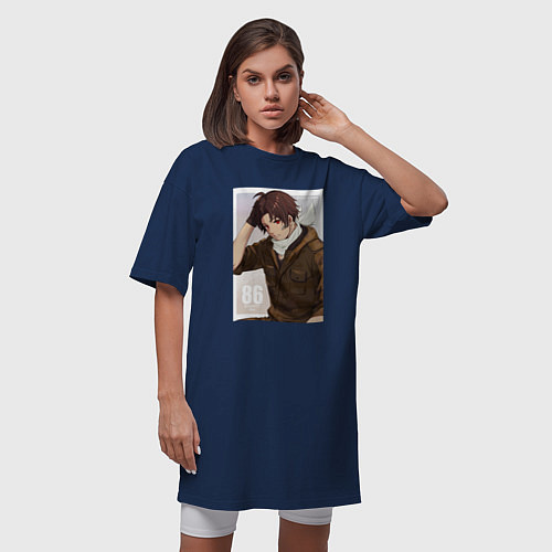 Женская футболка-платье Синъэй Нодзэн - 86 / Тёмно-синий – фото 3