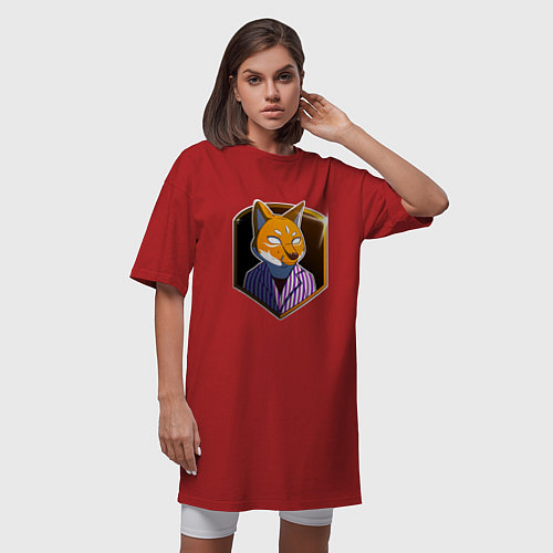 Женская футболка-платье Агент лис / Красный – фото 3
