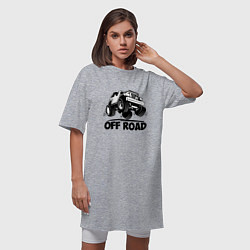 Футболка женская-платье Off road - Jeep Chrysler, цвет: меланж — фото 2